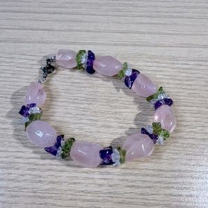 Women’s Rose Quartz Bracelet, 7.5”